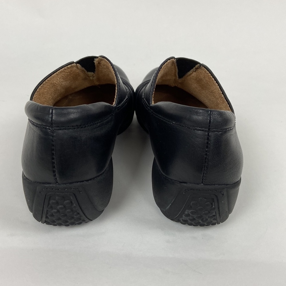 Naturalizer Jolton Black Leather Loafer Slip-on Low Heel Wedge Sz 7 - Picture 13 of 16
